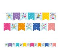 Amscan Peppa Pig 9918345 Guirlande de fanions pour fête d'anniversaire d'enfant 2,47 m