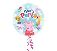 Amscan Peppa Pig 9918352 Ballon rond en aluminium pour fête d'anniversaire 45,7 cm