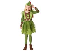 amscan 9916805 Déguisement Peter Pan pour fille avec chapeau pour la journée mondiale du livre 8-10 ans