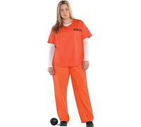 amscan (PKT) 845522-55 Costume de détenu orange pour femme Taille 46-48