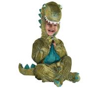 amscan (PKT (9904765) Costume de dinosaure rugissant pour bébé (6-12 m), Vert
