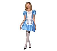 amscan Alice au Pays des Merveilles Taille 44-46 Ensemble de Costume, Bue and White, 16-18 Femme