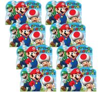 amscan (PKT) Lot de 8 Cartes Postales d'invitation Super Mario