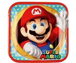 Amscan planches de fête Super Mario 23 x 23 cm 8 pièces Multicolor G