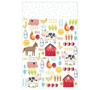amscan Plastic Tablecovers 1.37m x 2.6m-1 Pc Birthday Nappe de table, Imprimé, 11011893, Anniversaire Barnyard, Taille unique