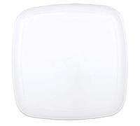 Amscan Plateau carré Blanc 35,5 cm-1 pièce, 35,6 cm