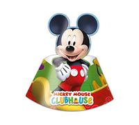 amscan Procos 81516 Playful Mickey Lot de 6 Chapeaux de fête, Taille 20 x 16,5 cm, Cadeau d'invité, Carnaval, Anniversaire, fête à thème
