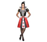 amscan Queen of Hearts Short Size 14-16 Ensemble de Costume, Noir/Rouge (Lot de 3) Femme