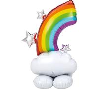 Amscan Rainbow And Clouds Large Foil Balloon -1 Pc
