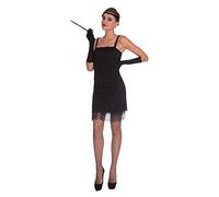 amscan Robe noire avec coiffe et gants pour femme