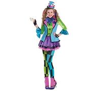 amscan 845581-55 Costume de Chapelier Fou Sassy 10-12 ans Bleu