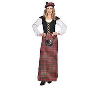 amscan- Scottish Lady Size 16-18 Déguisements, Femme, 9911189, Multicolore, XL