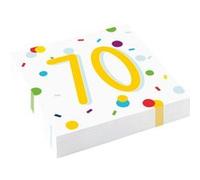 Amscan serviettes 70 ans Confetti33 x 33 cm 20 pièces Multicolor G
