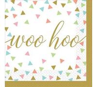 Amscan serviettes Confetti Fun 25 x 25 cm 36 pièces Multicolore, Multicolore