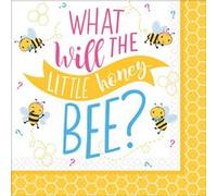 Amscan serviettes de bain bébé What will it Bee? 16 pièces 25 x 25 cm Multicolor