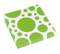Amscan serviettes de table à pois 33 x 33 cm 20 pièces vert Groen G