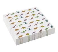 Lot de 20 serviettes en papier 25 x 25cm Dino - Joyeux Dinosaure - Happy Dinosaure - Amscan