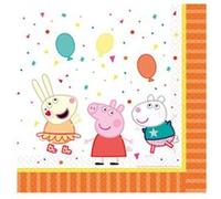 Amscan serviettes de table Peppa Pig 33 x 33 cm papier 16 pièces Multicolor G