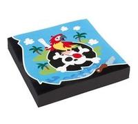 Amscan Serviettes pirates 20 pièces 33 cm bleu Multicolore, Multicolore G