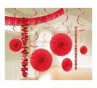Amscan set de décoration de fête rouge 18 pièces Rood G