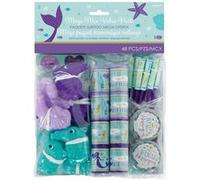 Amscan set de fête papier sirène bleu/violet 48 pièces Blauw G