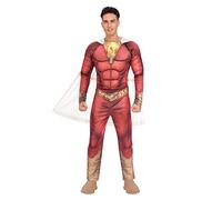 amscan- Shazam Costume de Super-héros pour Adulte, Taille L - 1 pièce, 9906143, Rouge, L