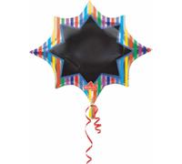 Amscan Supershape, 3252401, ballon de baudruche, rayé, étoile avec table, multicolore
