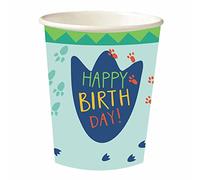 Amscan Tasse en carton Dino Mite - 250 ml - Multicolore - 9912586