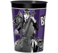 Amscan Tasse en plastique Mercredi noir et violet (473 ml) - Parfait pour les fêtes d'anniversaire d'enfants et les célébrations
