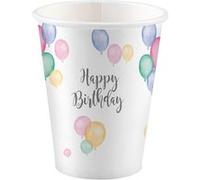 Amscan tasses 250 ml papier blanc 8 pièces Wit G