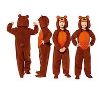 amscan-Une Pièce Ours Déguisements, 9910082, Marron, 10-12 Ans