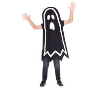 amscan - Unisex Kids Halloween Glow in the Dark Stick Ghost Costume Age: 4-12 Years