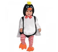 amscan 12-24 Mois Costume de Pingouin pour bébé avec Capuche Amovible - Âge 1 pièce, 9902147, Multicolore