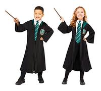 Amscan Costume enfant Slytherin Quidditch amscan-9912517 Robe et baguette Multicolore 8-10 ans