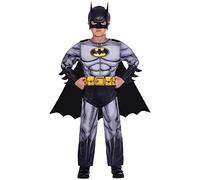 amscan Warner Bros 9906194 Déguisement officiel Batman pour enfant Noir et gris