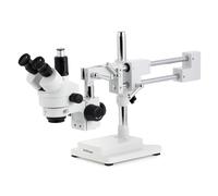 AmScope 7X-45X Trioculaire Stéréo Zoom Microscope avec Double Bras Boom Support