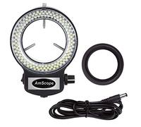 AmScope - Anneau lumineux 144 LED pour microscope stéréo, contrôle d'intensité variable, boîtier noir - LED-144B-ZK
