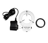 AmScope Anneau lumineux réglable 144 LED pour microscope avec adaptateur