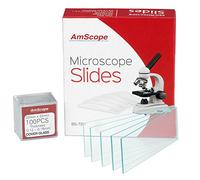 AmScope BS-72P-100S-22 Lot de 72 Lames Vierges pré-nettoyées pour Microscope et 100 lamelles carrées de 22 x 22 mm