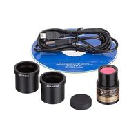 AmScope MD500-CK Microscope numérique 5 MP pour photo et vidéo avec USB et kit de calibrage