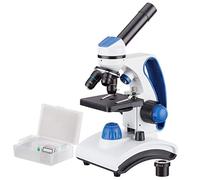 AmScope Microscope étudiant M162C-2L-PB10 40X-1000X à Double lentille en Verre avec Cadre en métal + Diapositives