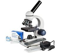 AmScope Microscope monoculaire portable LED 40X-1000X + 50 lames vierges