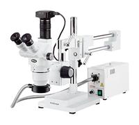 AmScope ZM-4TW3-FOR-20MBI3 Microscope trinoculaire avec perche réglable et appareil photo haute vitesse 20 Mpx