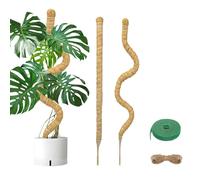 AMSGANK 2 Pièces Monstera Tuteur, 120cm Tuteur Plante Grimpante Coco Poteau de Croissance de Plantes Flexible en Mousse pour Monstera avec Accessoires pour Plantes Grimpantes Indoor