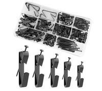 AMSGANK 224 Pièces Crochet pour Cadre Photo, 5 Tailles 10/20/30/50/100lb Kit de Crochets d'Image Crochet Mural Tableau avec Clous pour Fixation Cadres Photos Miroirs Oeuvre d'Art