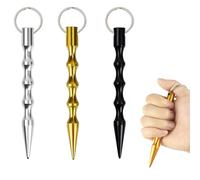 AMSGANK 3 Pièces Multifonctionnel Porte-Clés, Porte-Clés D'autodéfense Ensemble Pratique Self Defense Keychain, Perforatrice de Brise-Vitre de Voiture, Facile à Transporter