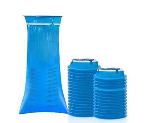 AMSGANK 30 Pièces Sac de Vomissement Portable, 1000ml Sac a Vomi Haute Densité Étanches Pratiques Vomit Bags pour Voiture et Voyage Femmes Hommes Enfant Adulte (Bleu)