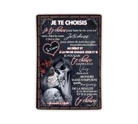Amsgedhie Couverture personnalisée - couvere hiverrtu Flanelle - Cadeaux personnalisés à Votre nom - Cadeaux de Noël pour Couples Halloween (Français, Style 1)