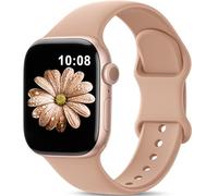AMSKY Bracelet Sport en Silicone Compatible avec Bracelet Apple Watch Se 40mm 42mm 46mm 44mm 45mm 41mm 38mm, Doux Imperméable Femme Homme pour iWatch Serie 10 9 Se 8 7 6 5 4 3 2 1, Thé au Lait