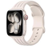 AMSKY Ondulé Sport Silicone Compatible avec Bracelet Apple Watch | Serie 12 11 10 9 8 7 6 5 4, Se 3 2 1, Homme Femme Doux Imperméable pour iWatch Se 44mm 46mm 42mm 40mm 45mm 41mm 38mm 49mm